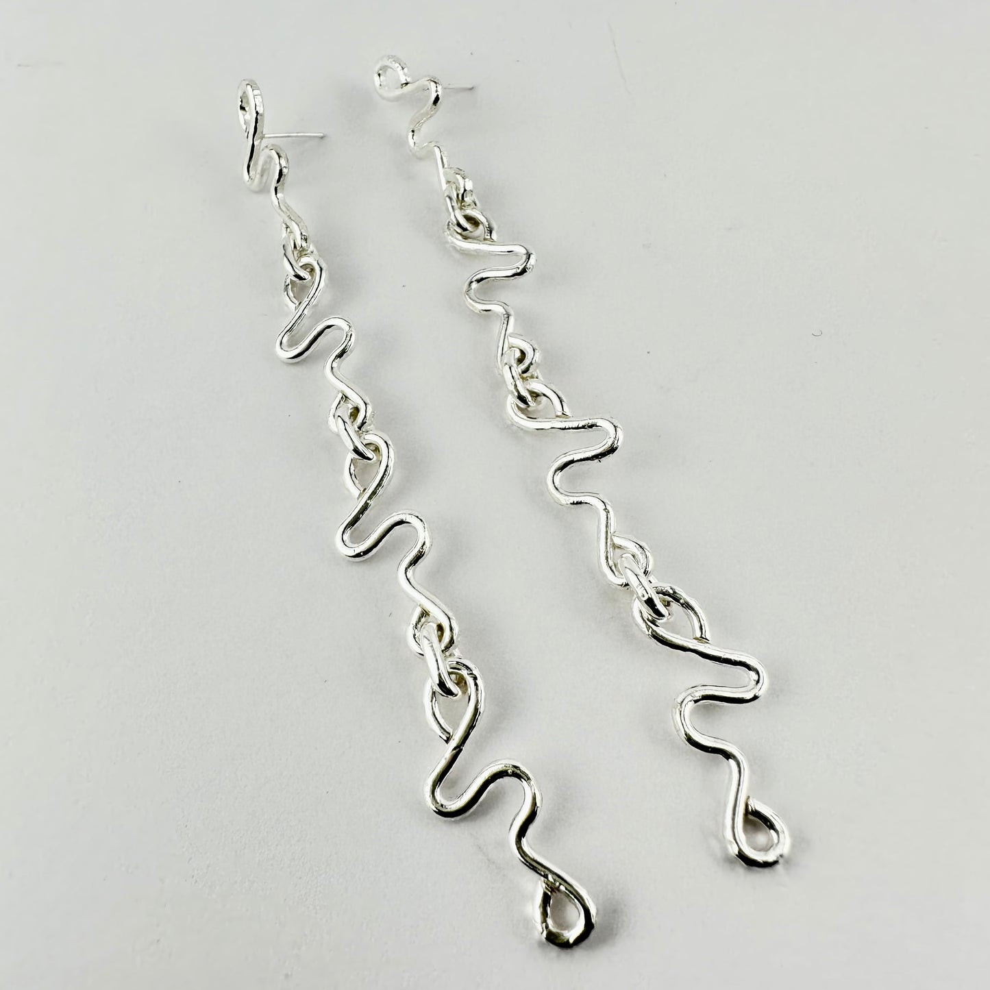 Boucles d’oreilles argent longues | Shoulder duster